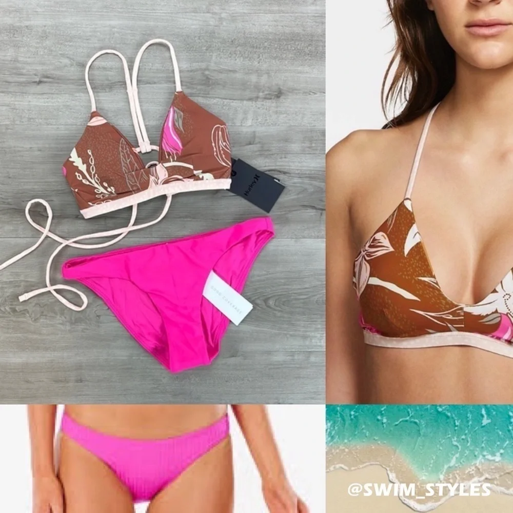 ☀️HURLEY☀️RIP CURL☀️ QD DOMINO SURF TOP BRIGHTS GOOD PANT BIKINI